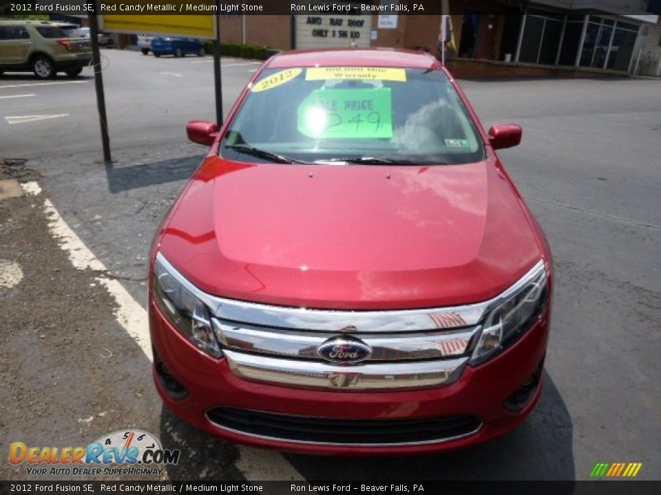 2012 Ford Fusion SE Red Candy Metallic / Medium Light Stone Photo #3