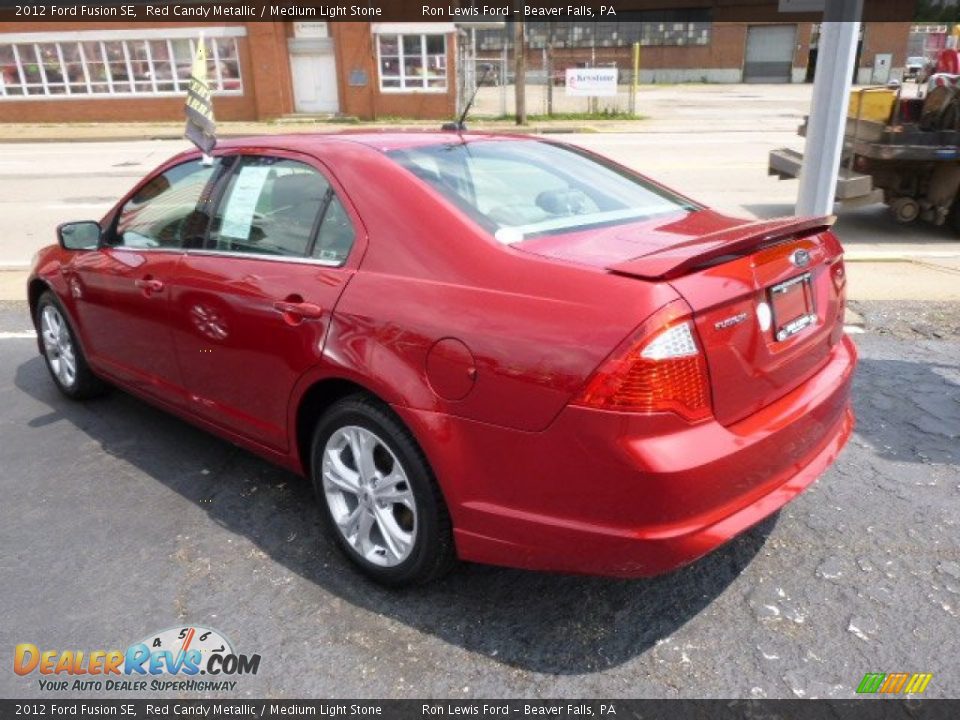 2012 Ford Fusion SE Red Candy Metallic / Medium Light Stone Photo #6
