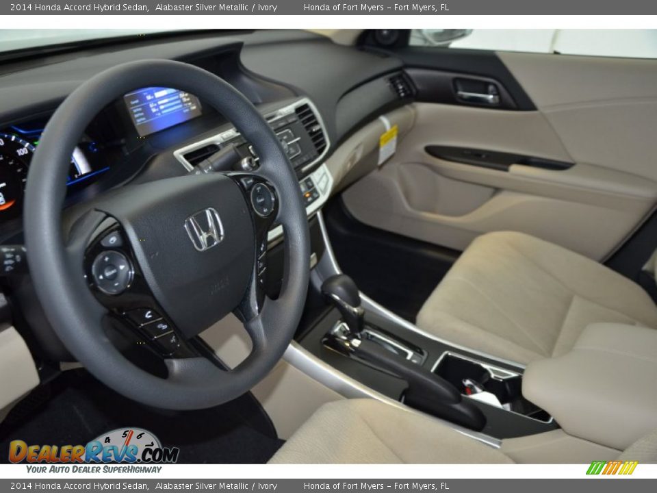 2014 Honda Accord Hybrid Sedan Alabaster Silver Metallic / Ivory Photo #12