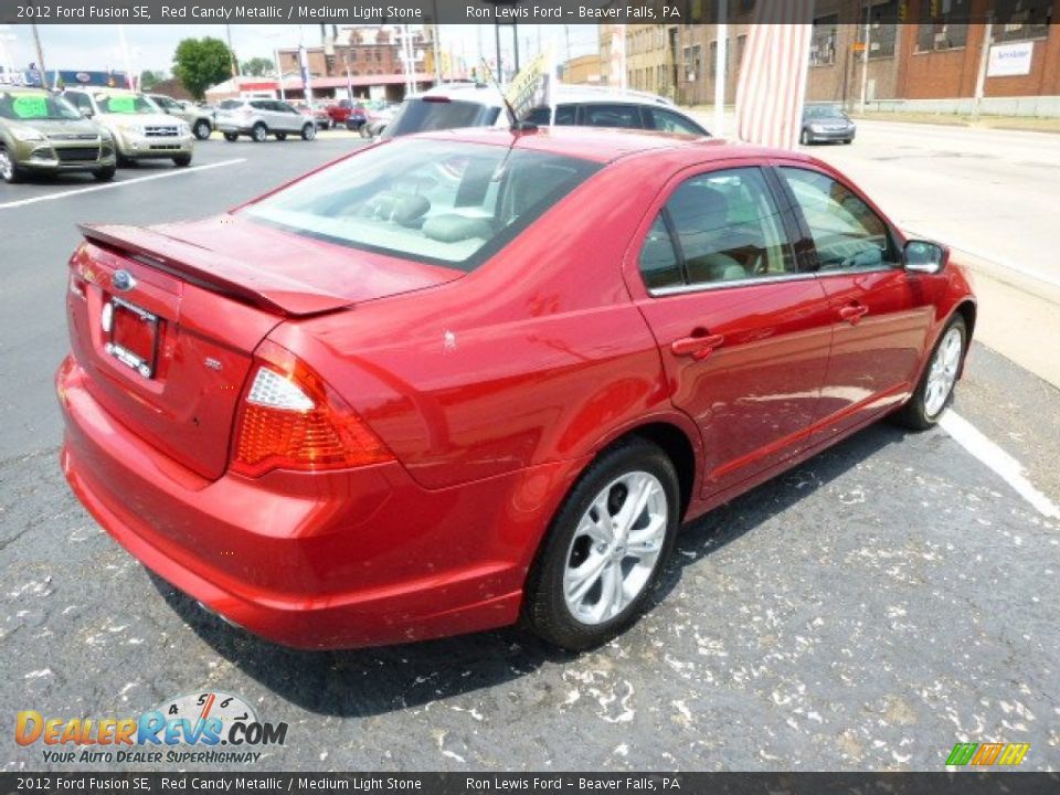 2012 Ford Fusion SE Red Candy Metallic / Medium Light Stone Photo #8