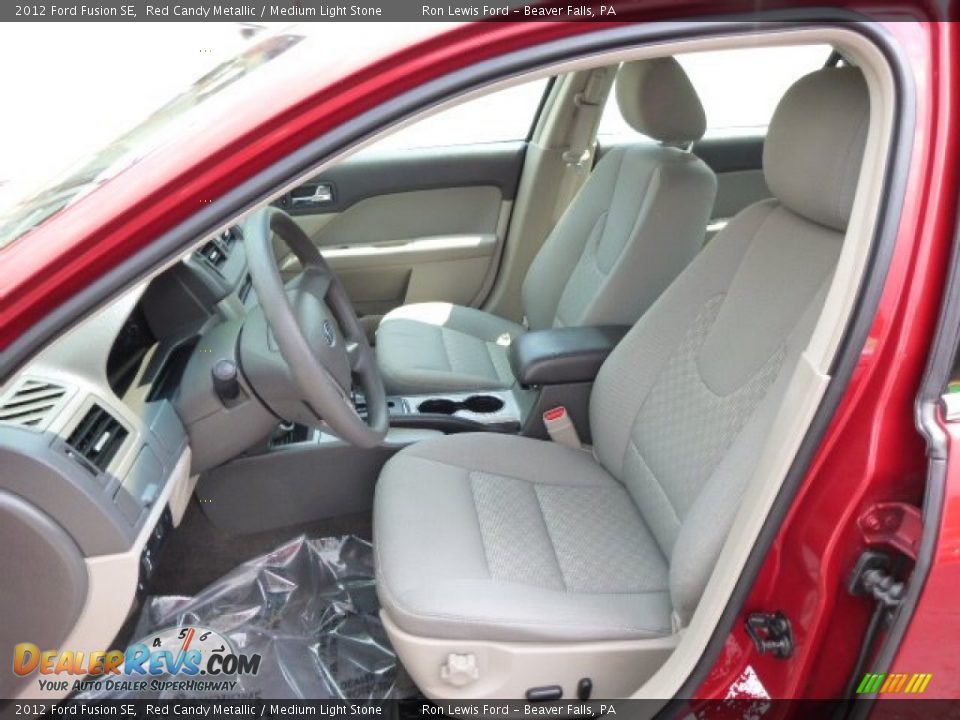 2012 Ford Fusion SE Red Candy Metallic / Medium Light Stone Photo #10