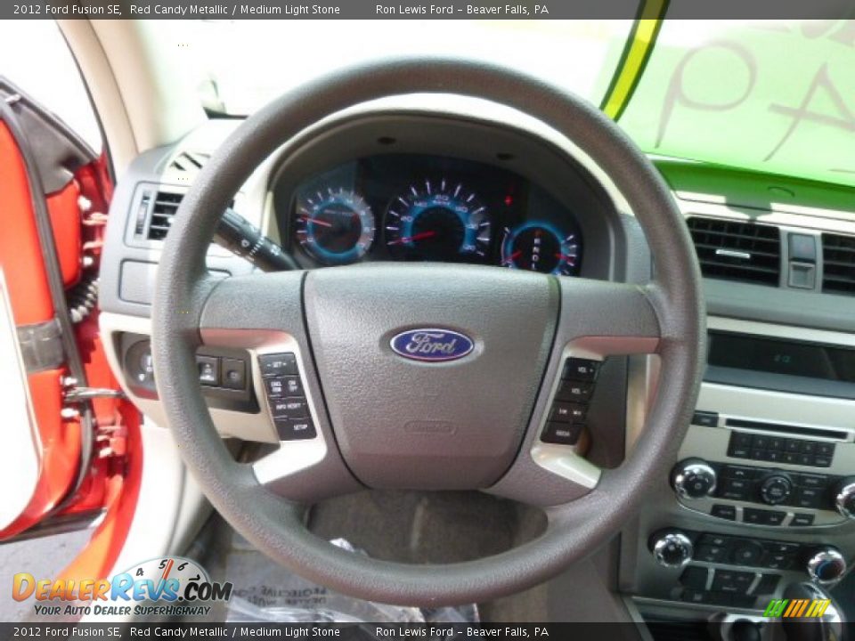 2012 Ford Fusion SE Red Candy Metallic / Medium Light Stone Photo #18