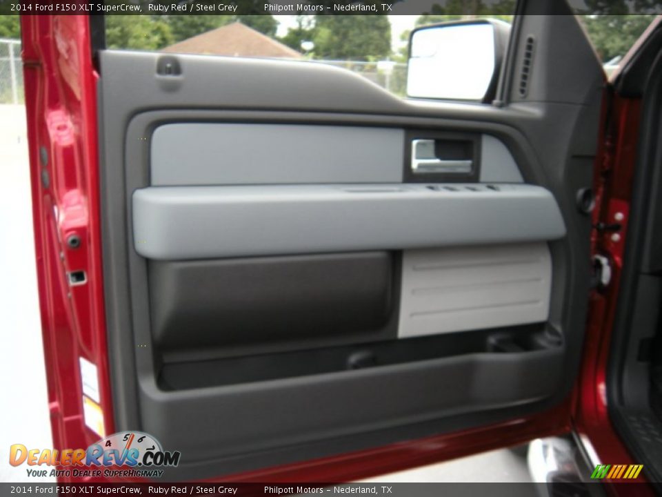 2014 Ford F150 XLT SuperCrew Ruby Red / Steel Grey Photo #24