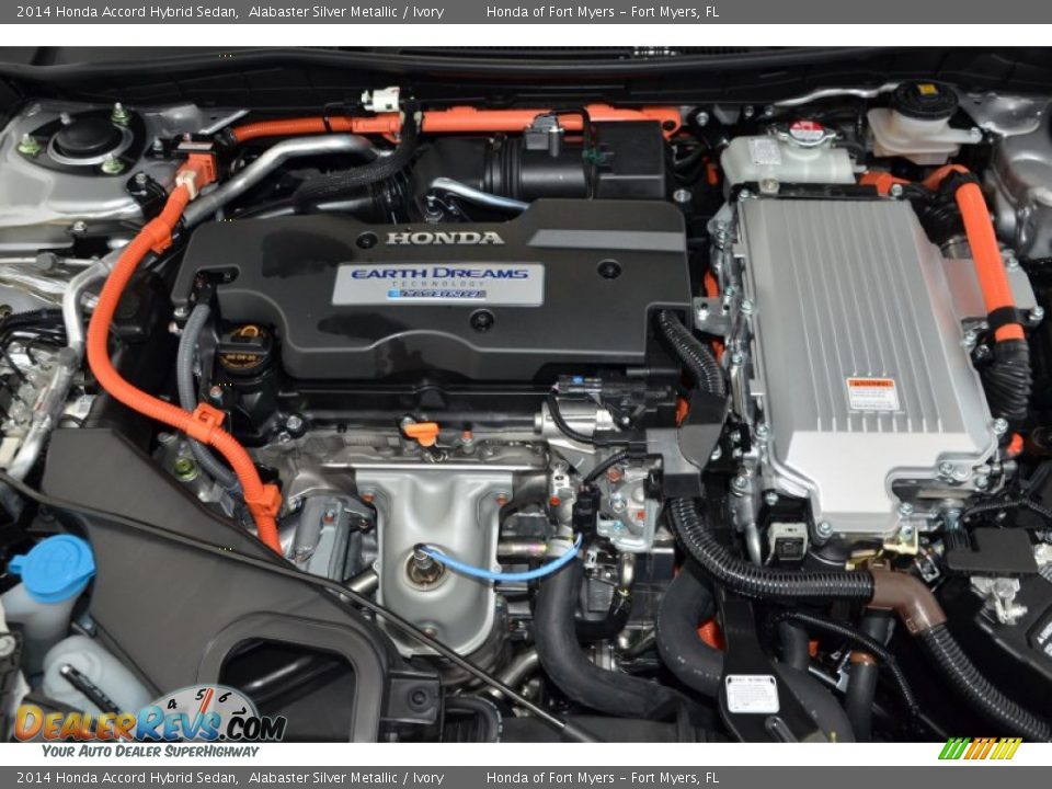 2014 Honda Accord Hybrid Sedan Alabaster Silver Metallic / Ivory Photo #28