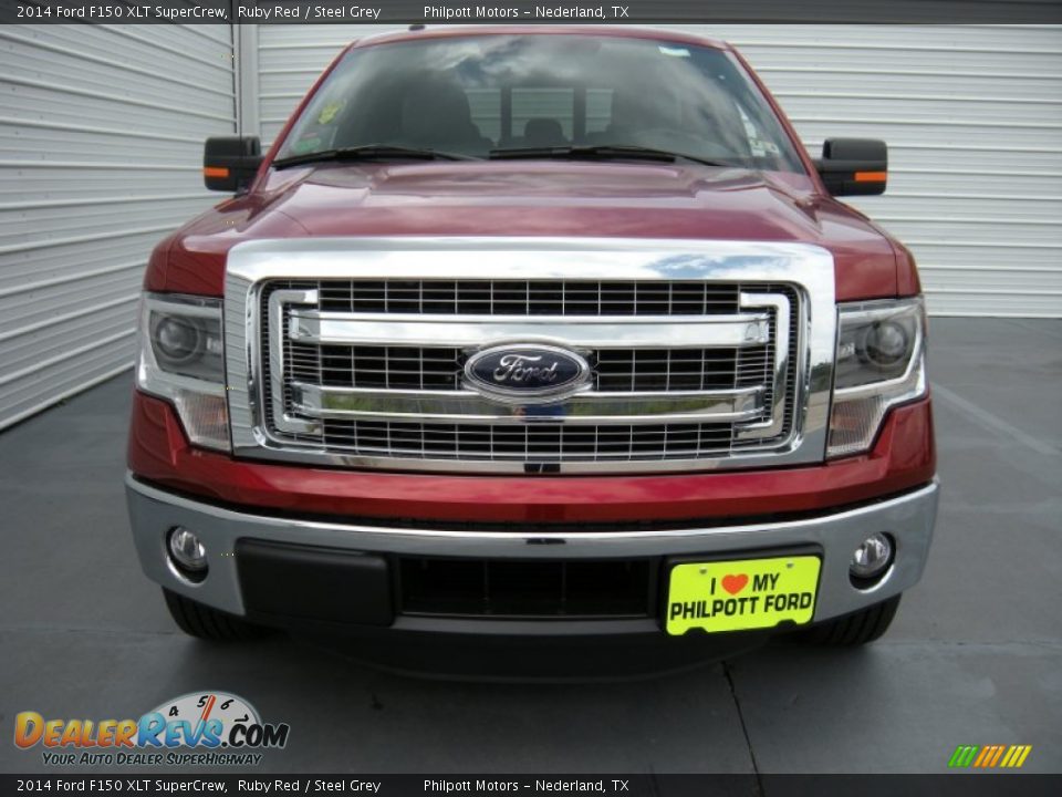 2014 Ford F150 XLT SuperCrew Ruby Red / Steel Grey Photo #8