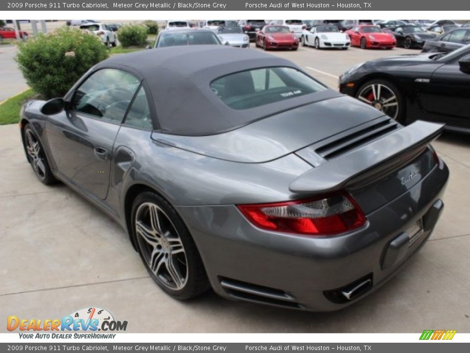 2009 Porsche 911 Turbo Cabriolet Meteor Grey Metallic / Black/Stone Grey Photo #5