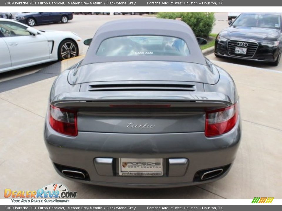 2009 Porsche 911 Turbo Cabriolet Meteor Grey Metallic / Black/Stone Grey Photo #6