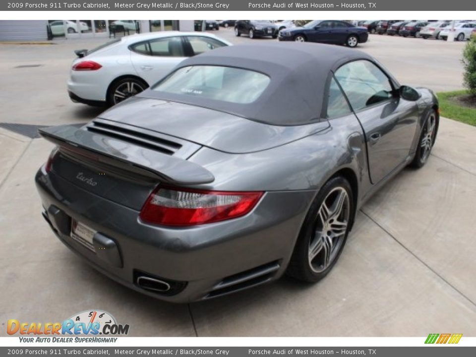 2009 Porsche 911 Turbo Cabriolet Meteor Grey Metallic / Black/Stone Grey Photo #7