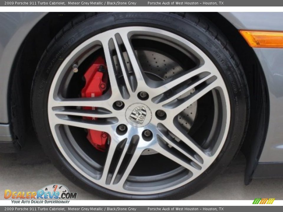 2009 Porsche 911 Turbo Cabriolet Meteor Grey Metallic / Black/Stone Grey Photo #9