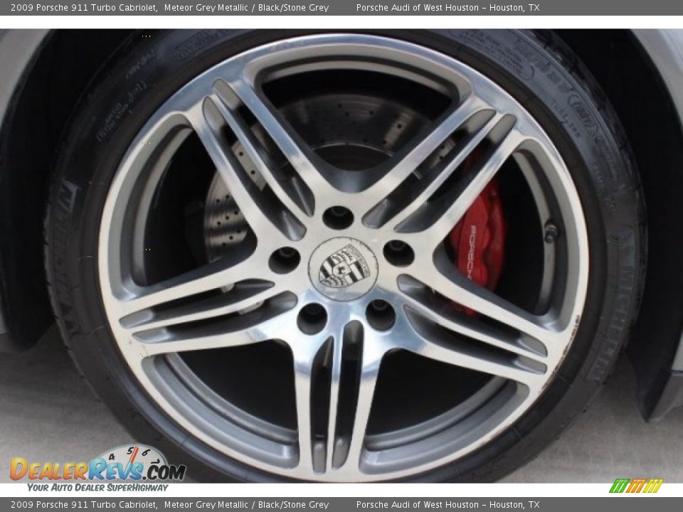 2009 Porsche 911 Turbo Cabriolet Meteor Grey Metallic / Black/Stone Grey Photo #10