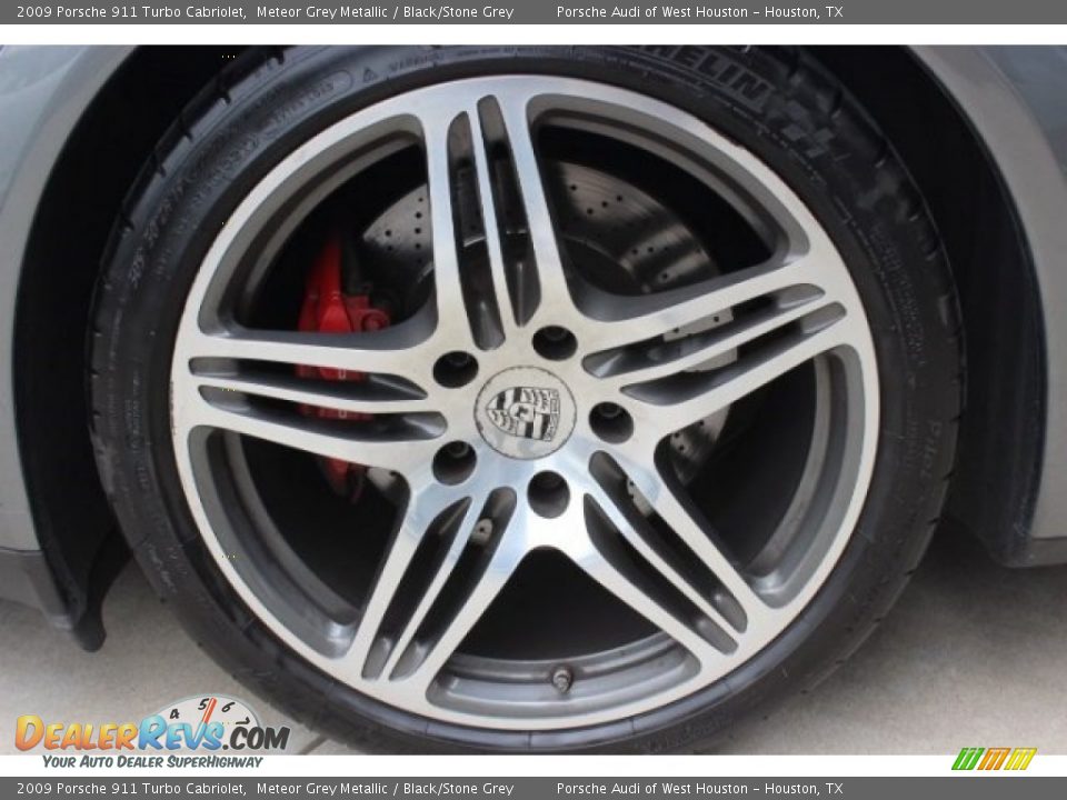 2009 Porsche 911 Turbo Cabriolet Meteor Grey Metallic / Black/Stone Grey Photo #11