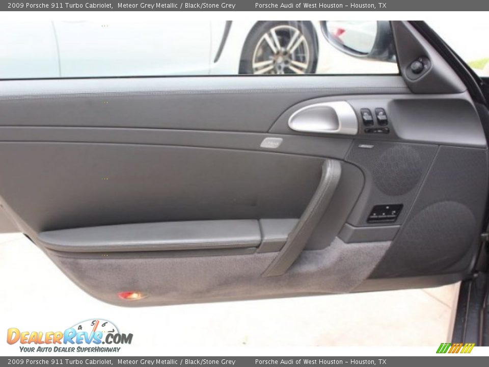 2009 Porsche 911 Turbo Cabriolet Meteor Grey Metallic / Black/Stone Grey Photo #13