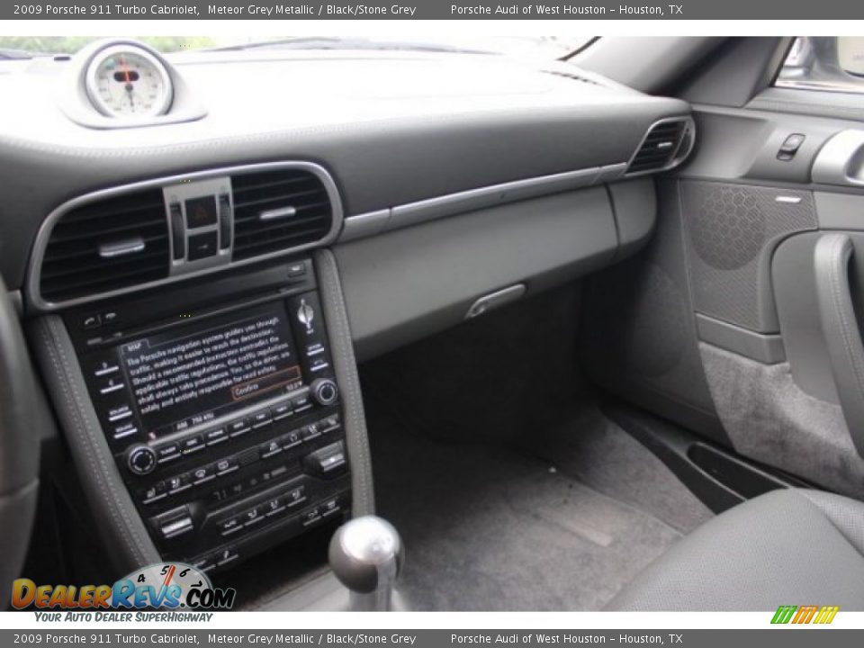 2009 Porsche 911 Turbo Cabriolet Meteor Grey Metallic / Black/Stone Grey Photo #19