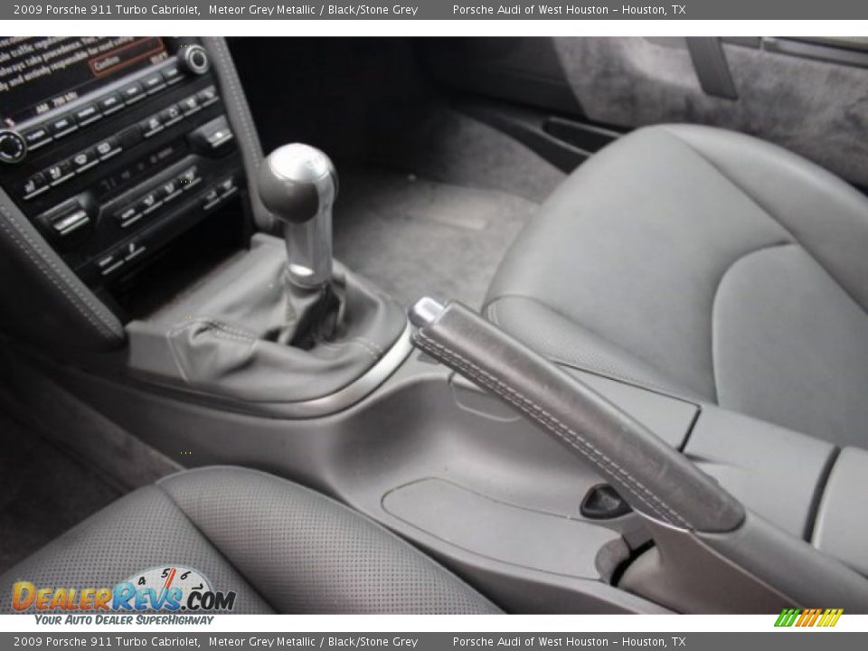 2009 Porsche 911 Turbo Cabriolet Meteor Grey Metallic / Black/Stone Grey Photo #20