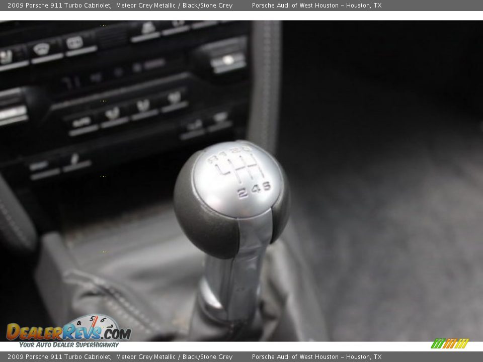 2009 Porsche 911 Turbo Cabriolet Meteor Grey Metallic / Black/Stone Grey Photo #25