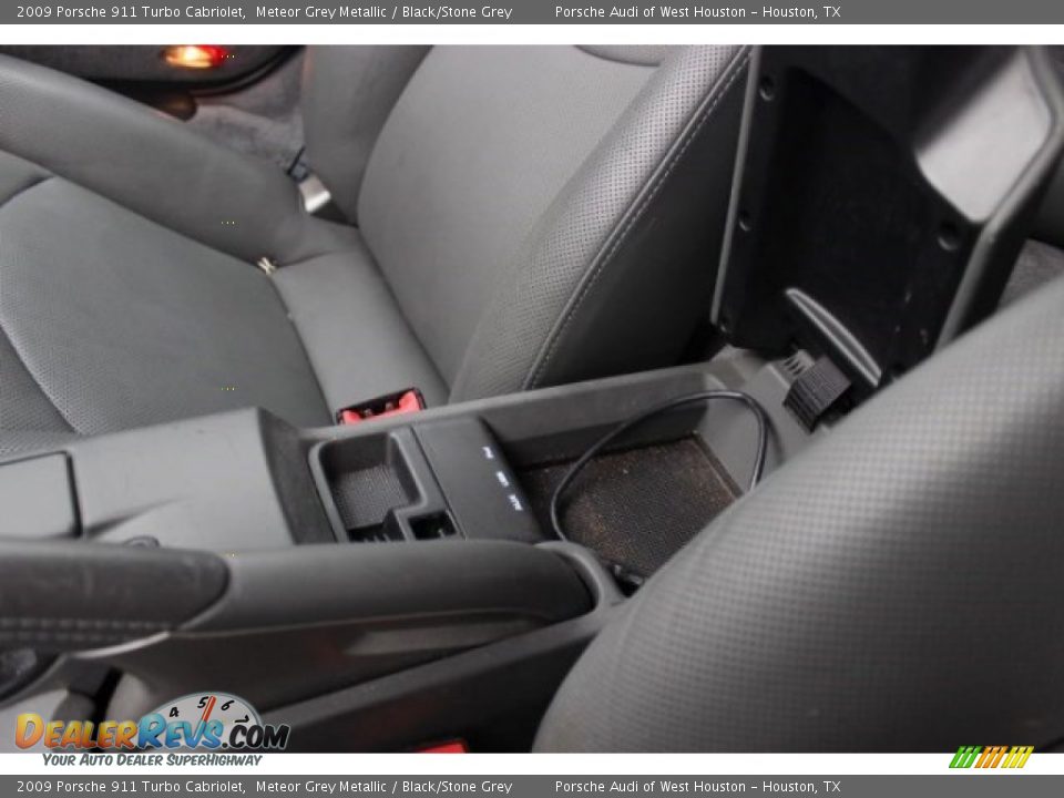 2009 Porsche 911 Turbo Cabriolet Meteor Grey Metallic / Black/Stone Grey Photo #26