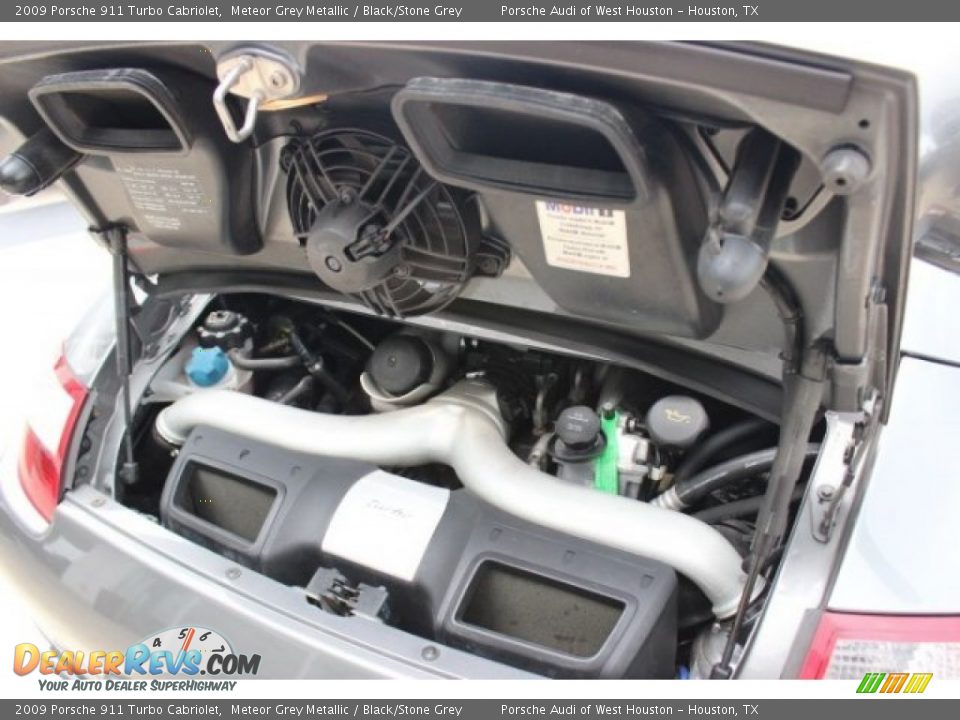2009 Porsche 911 Turbo Cabriolet Meteor Grey Metallic / Black/Stone Grey Photo #32
