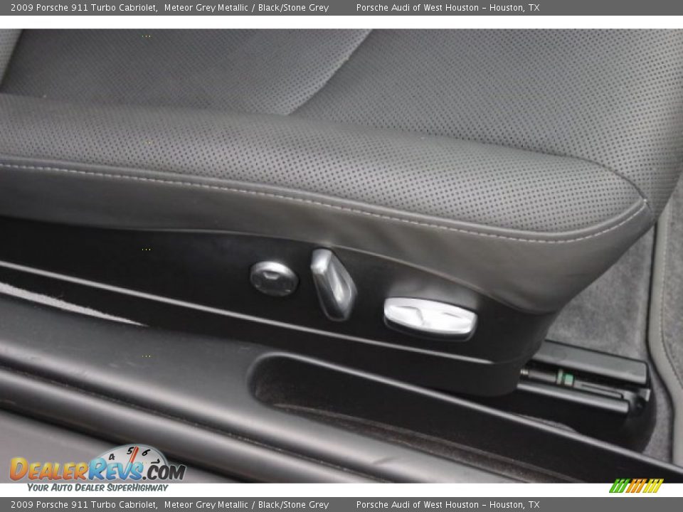 2009 Porsche 911 Turbo Cabriolet Meteor Grey Metallic / Black/Stone Grey Photo #36