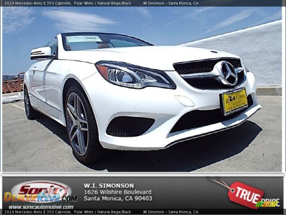 2014 Mercedes-Benz E 350 Cabriolet Polar White / Natural Beige/Black Photo #1