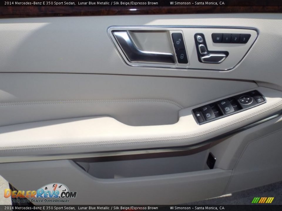 2014 Mercedes-Benz E 350 Sport Sedan Lunar Blue Metallic / Silk Beige/Espresso Brown Photo #6