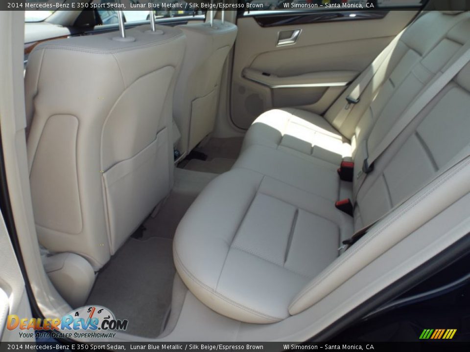 2014 Mercedes-Benz E 350 Sport Sedan Lunar Blue Metallic / Silk Beige/Espresso Brown Photo #8