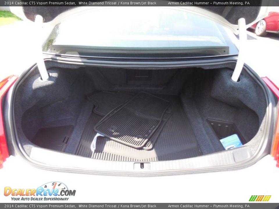 2014 Cadillac CTS Vsport Premium Sedan White Diamond Tricoat / Kona Brown/Jet Black Photo #8