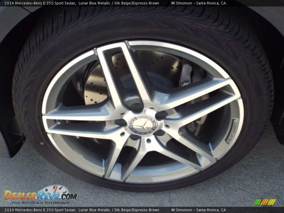 2014 Mercedes-Benz E 350 Sport Sedan Lunar Blue Metallic / Silk Beige/Espresso Brown Photo #10