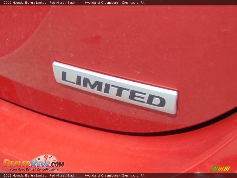 2012 Hyundai Elantra Limited Red Allure / Black Photo #10