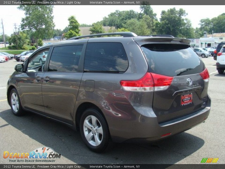2012 Toyota Sienna LE Predawn Gray Mica / Light Gray Photo #6