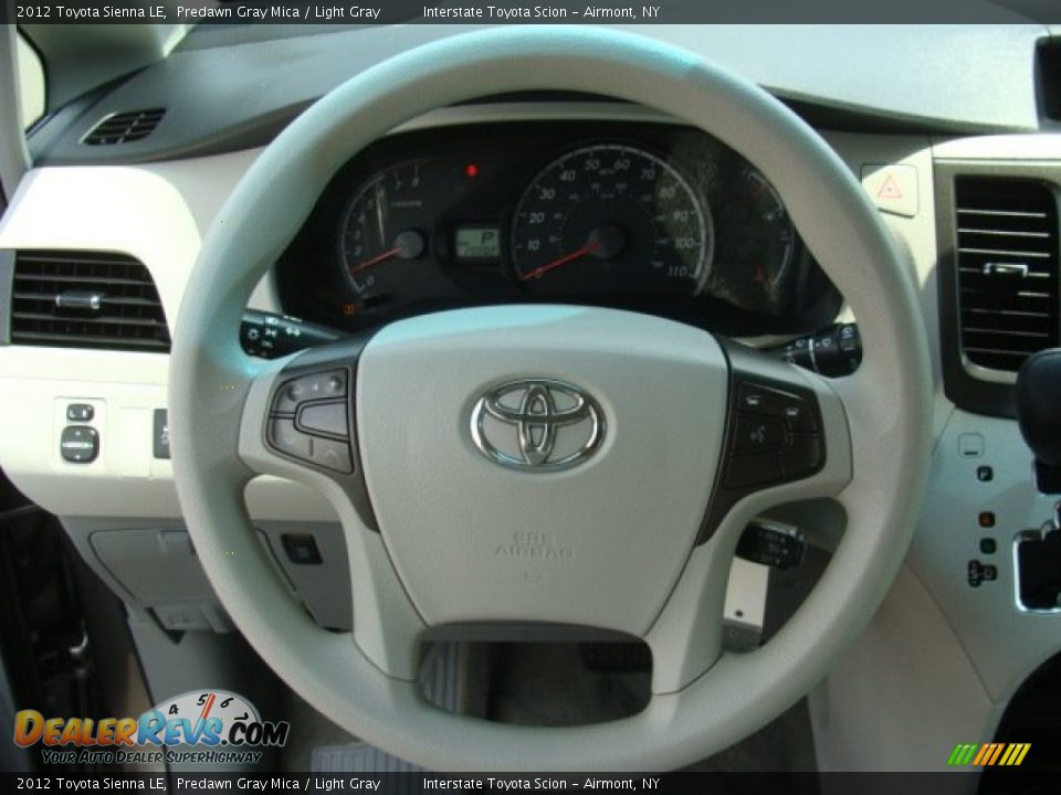 2012 Toyota Sienna LE Predawn Gray Mica / Light Gray Photo #11