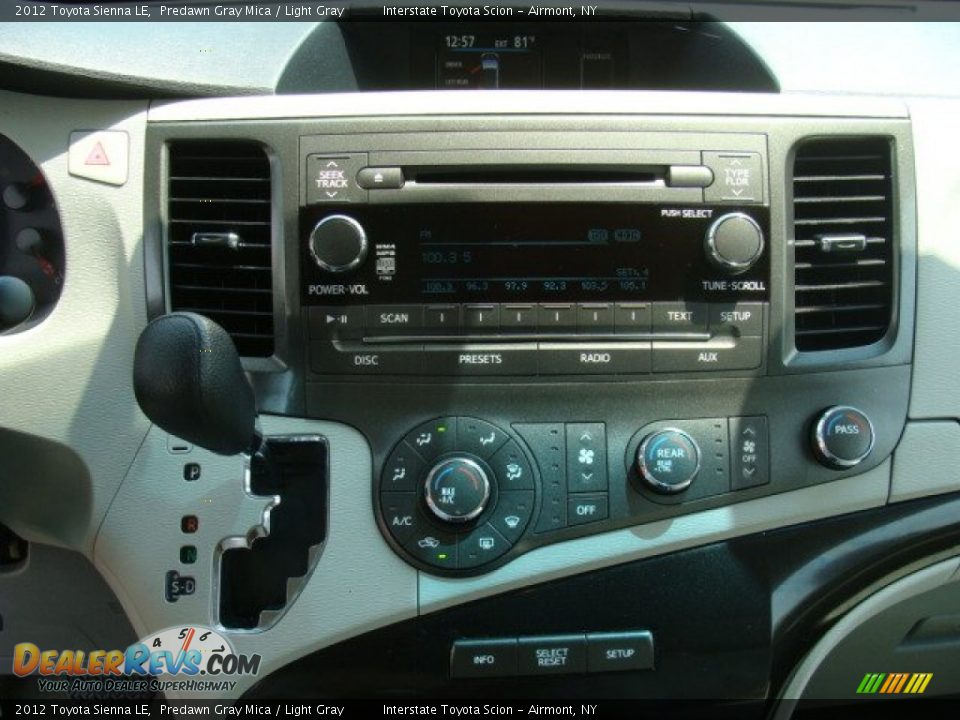2012 Toyota Sienna LE Predawn Gray Mica / Light Gray Photo #13