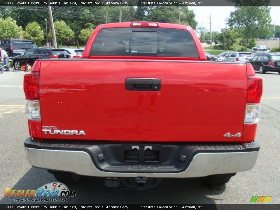 2011 Toyota Tundra SR5 Double Cab 4x4 Radiant Red / Graphite Gray Photo #5
