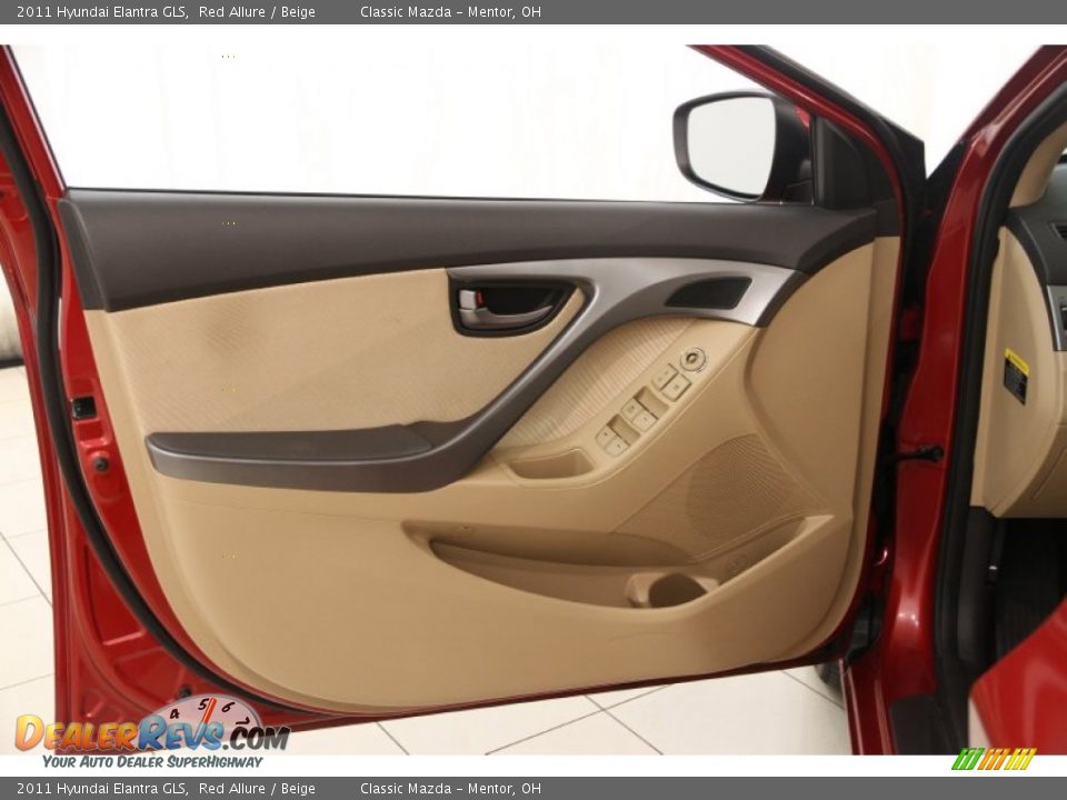 2011 Hyundai Elantra GLS Red Allure / Beige Photo #4
