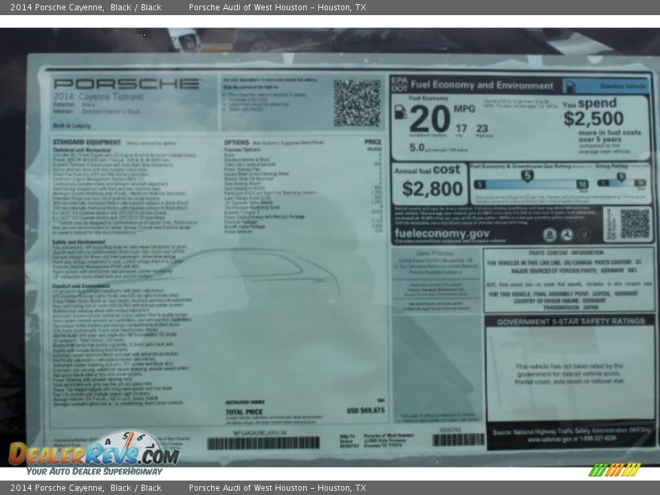 2014 Porsche Cayenne Black / Black Photo #34