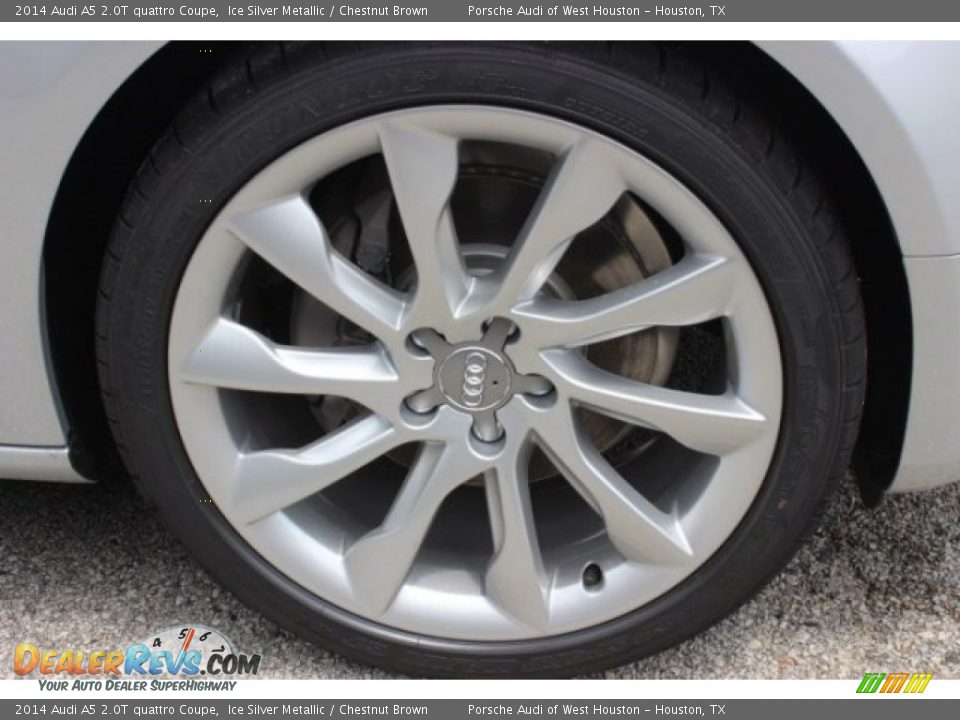 2014 Audi A5 2.0T quattro Coupe Ice Silver Metallic / Chestnut Brown Photo #8