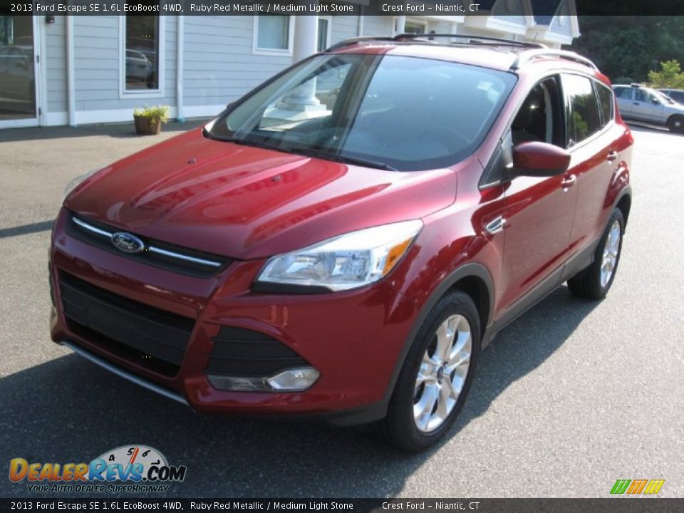 2013 Ford Escape SE 1.6L EcoBoost 4WD Ruby Red Metallic / Medium Light Stone Photo #3
