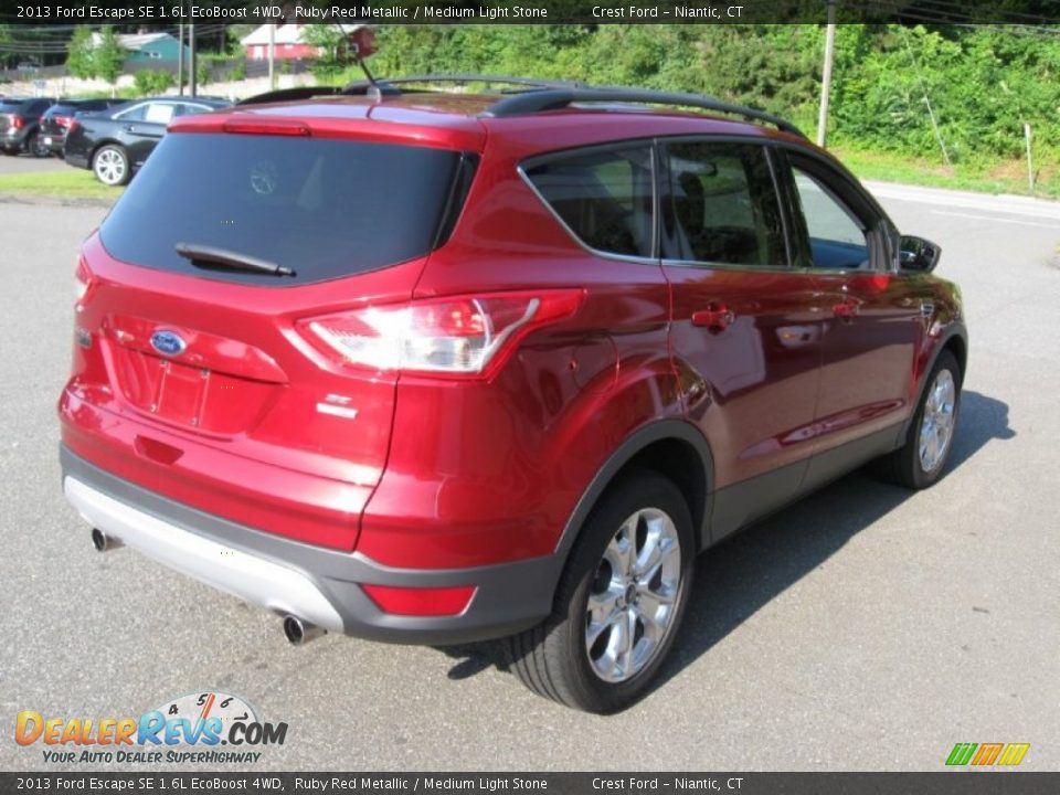 2013 Ford Escape SE 1.6L EcoBoost 4WD Ruby Red Metallic / Medium Light Stone Photo #7