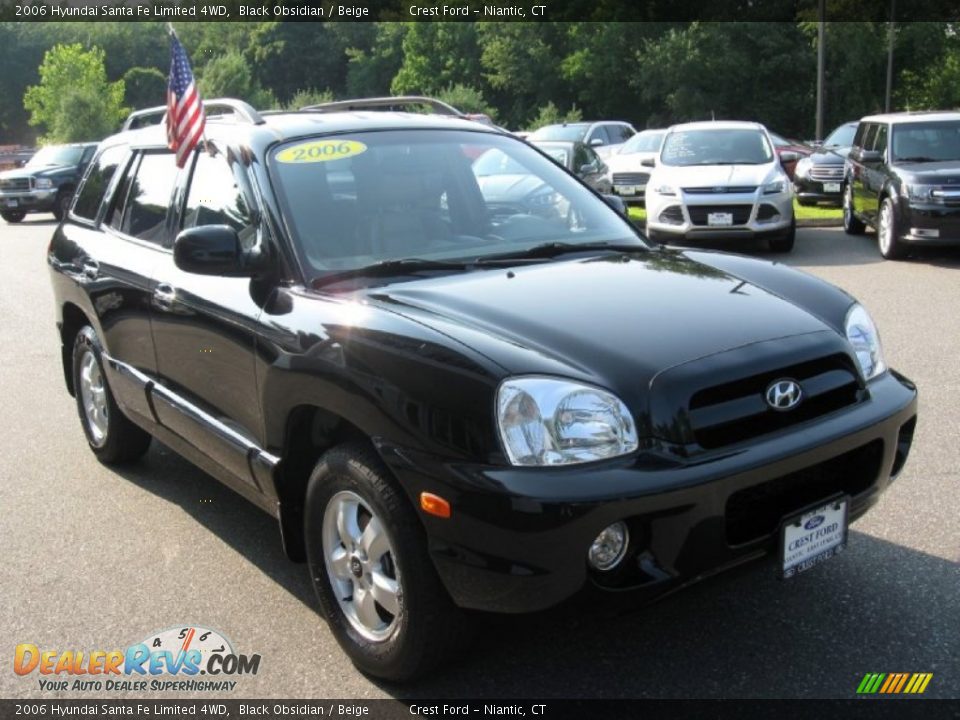 2006 Hyundai Santa Fe Limited 4WD Black Obsidian / Beige Photo #1