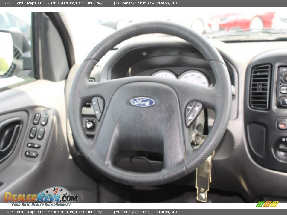 2005 Ford Escape XLS Black / Medium/Dark Flint Grey Photo #11