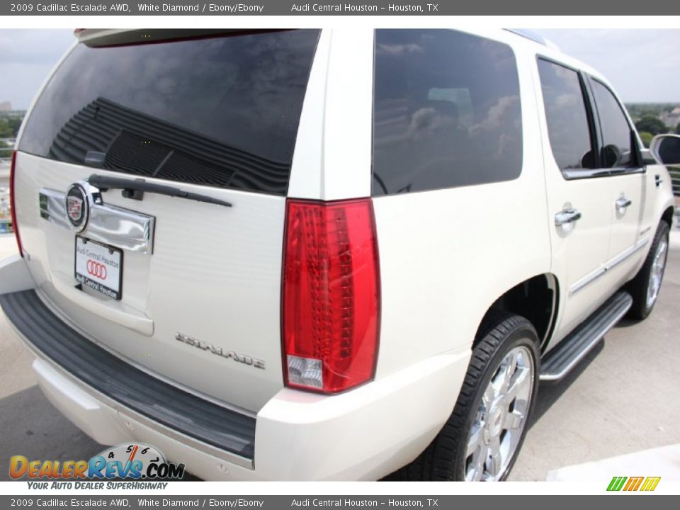 2009 Cadillac Escalade AWD White Diamond / Ebony/Ebony Photo #8