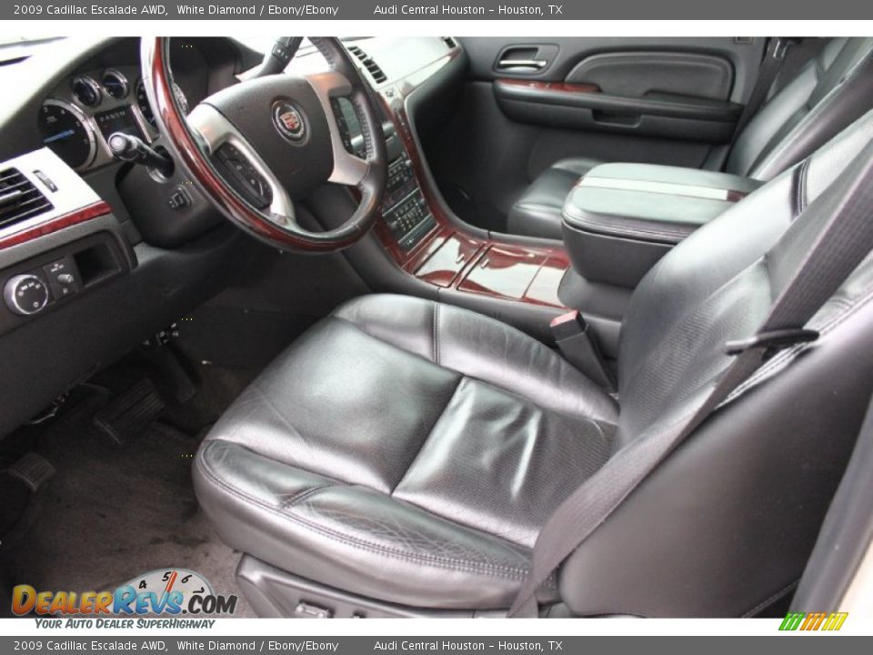 2009 Cadillac Escalade AWD White Diamond / Ebony/Ebony Photo #13