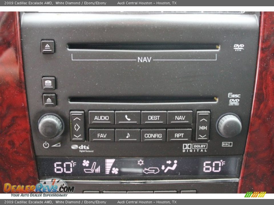 2009 Cadillac Escalade AWD White Diamond / Ebony/Ebony Photo #17