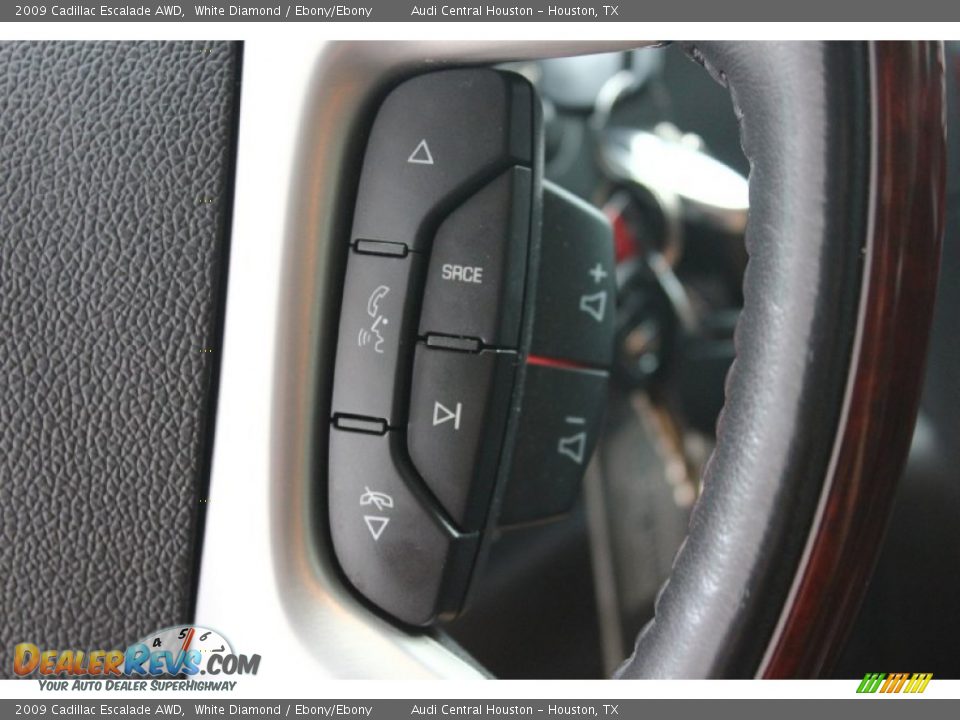 2009 Cadillac Escalade AWD White Diamond / Ebony/Ebony Photo #25