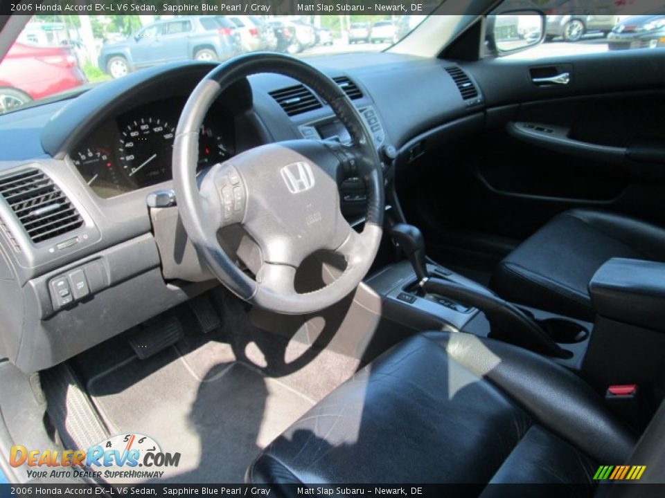 2006 Honda Accord EX-L V6 Sedan Sapphire Blue Pearl / Gray Photo #10
