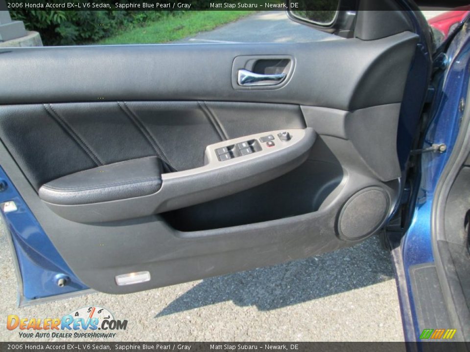 2006 Honda Accord EX-L V6 Sedan Sapphire Blue Pearl / Gray Photo #12