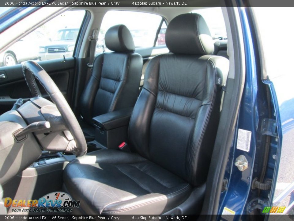 2006 Honda Accord EX-L V6 Sedan Sapphire Blue Pearl / Gray Photo #14