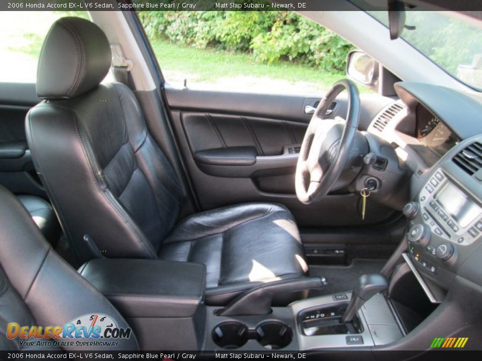 2006 Honda Accord EX-L V6 Sedan Sapphire Blue Pearl / Gray Photo #15