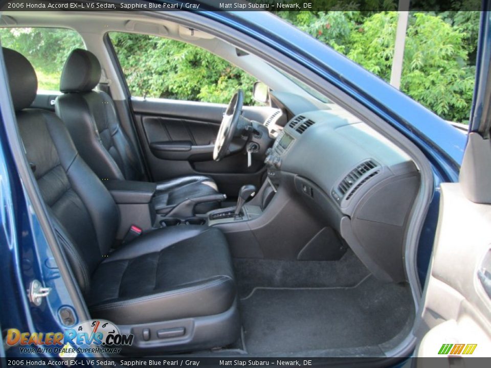 2006 Honda Accord EX-L V6 Sedan Sapphire Blue Pearl / Gray Photo #17