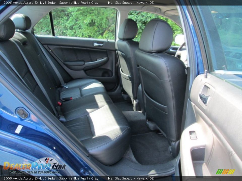 2006 Honda Accord EX-L V6 Sedan Sapphire Blue Pearl / Gray Photo #18