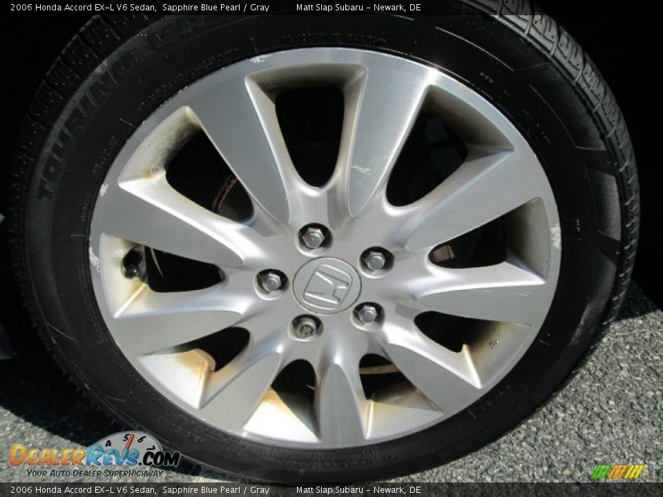 2006 Honda Accord EX-L V6 Sedan Sapphire Blue Pearl / Gray Photo #22